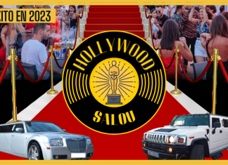 CENA SHOW HOLLYWOOD SALOU 2025 cena con animación para despedidas salou Hollywood Despedidas Salou