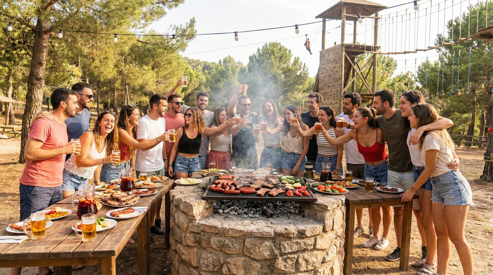 Packs despedidas Salou 2026 Pack Diversión Diurna - Humor Amarillo + Barbacoa